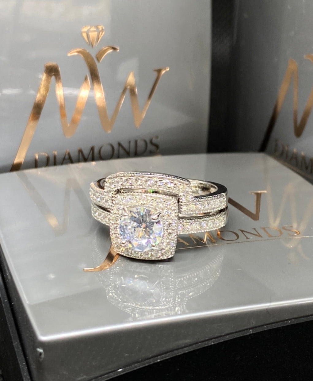 Oval Diamond Ring (PURE SILVER WITH HALLMARKING) – www.zewar.co
